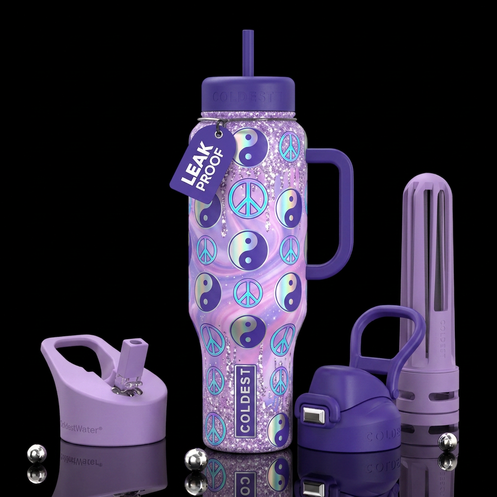 Peace cup water bottle design