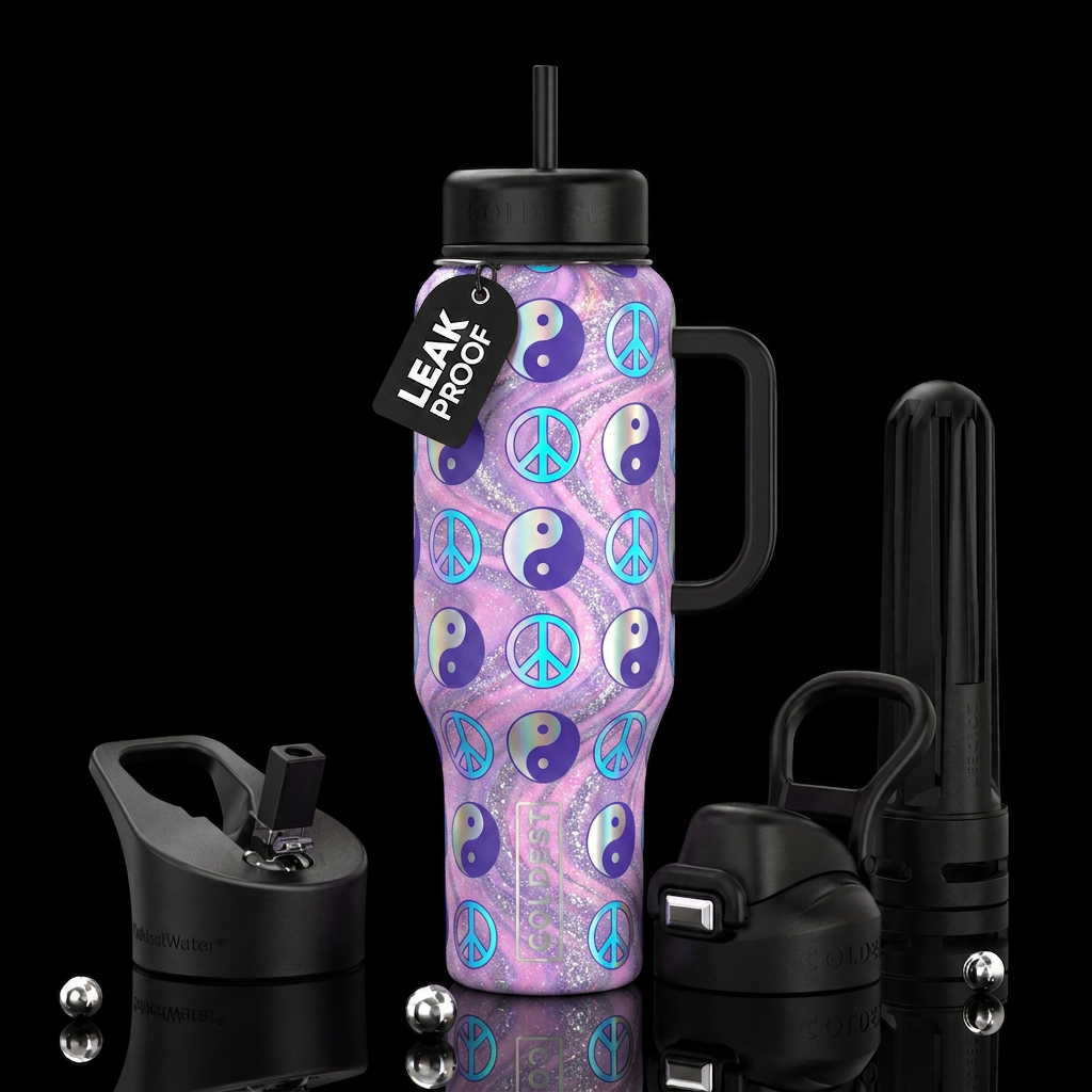 Peace cup water bottle design