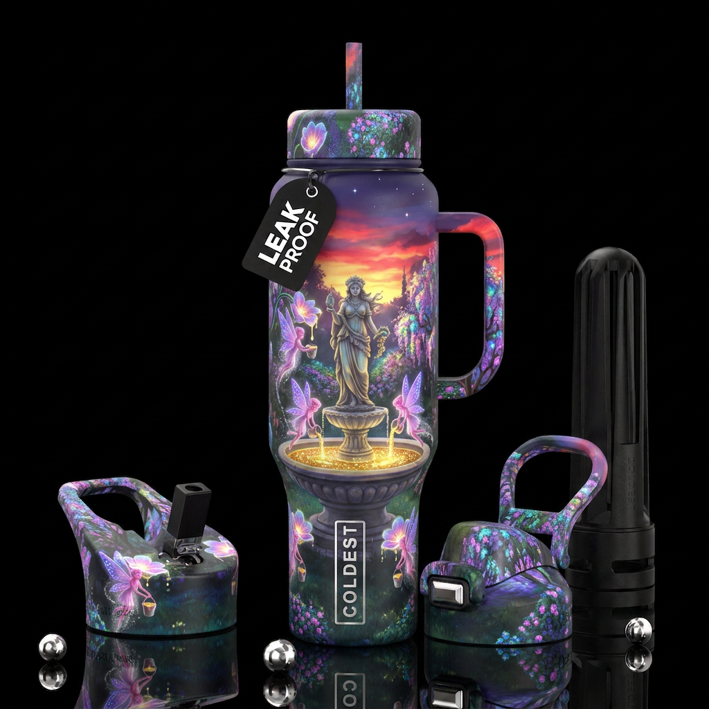 Magical garden water bottle design