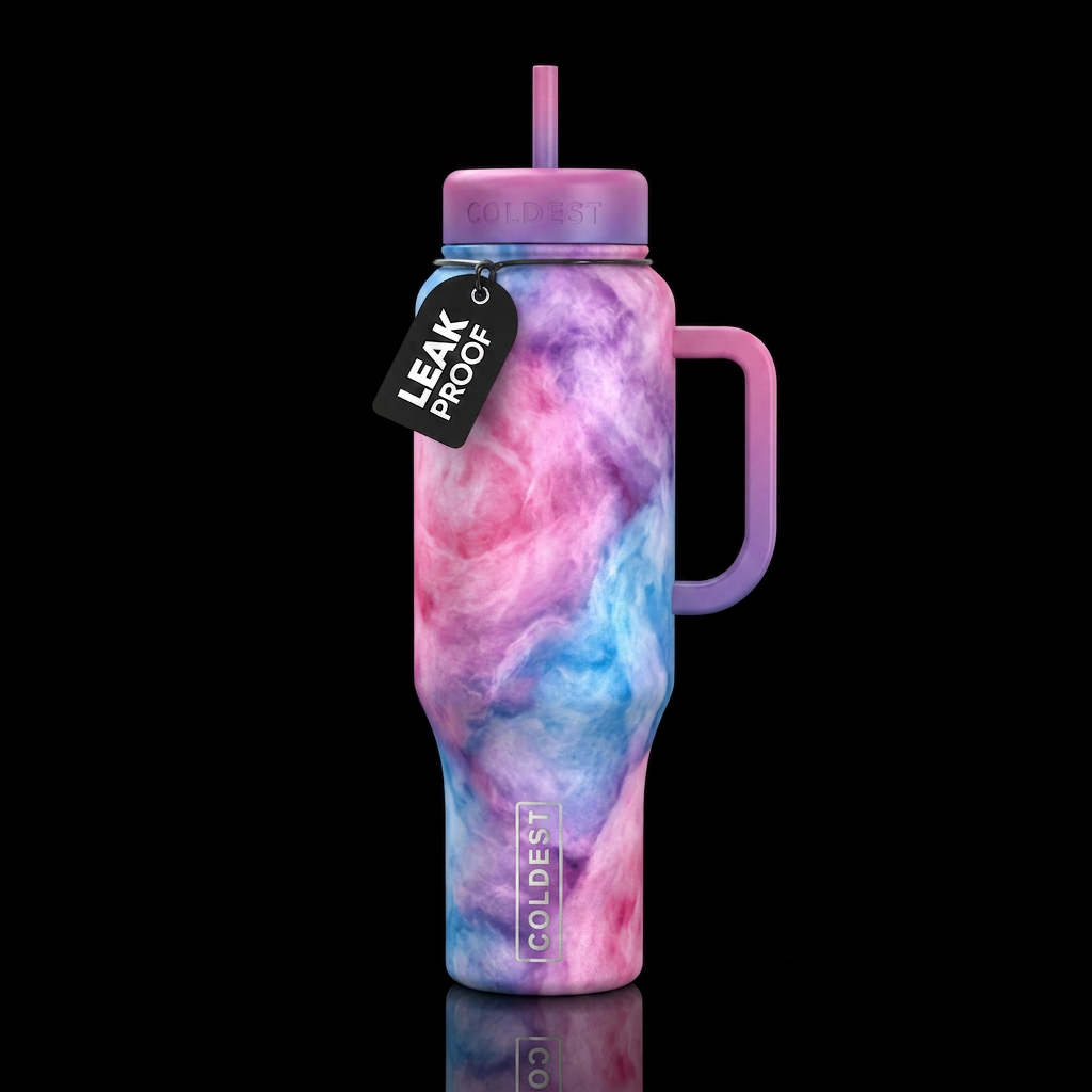 Cotton Candy Dreams water bottle design