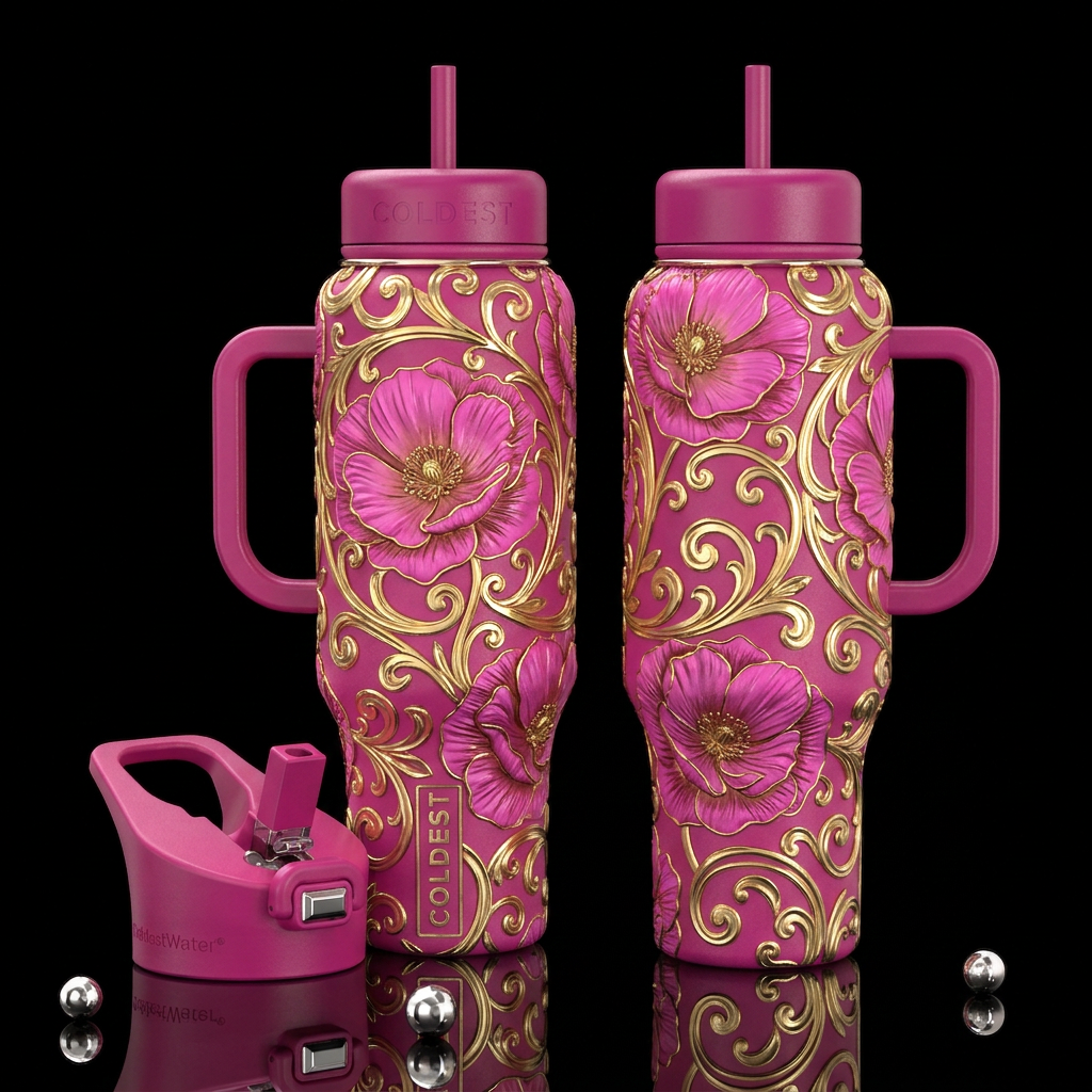 Sacramento Prickly Poppy water bottle design