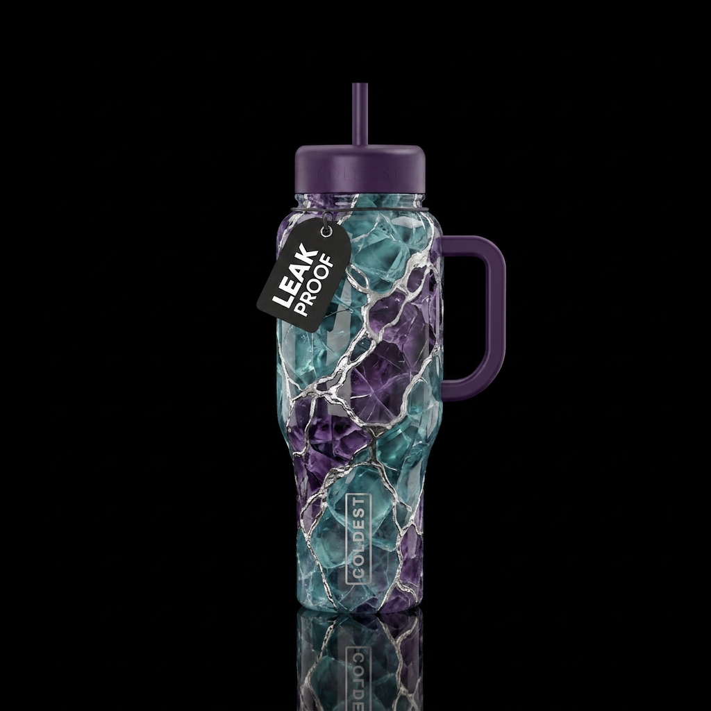 Gemstones water bottle design