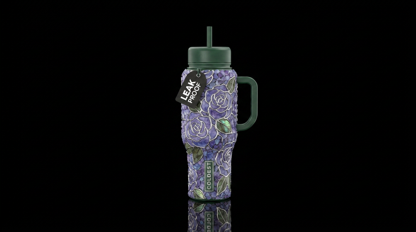 Gemstone Roses water bottle design