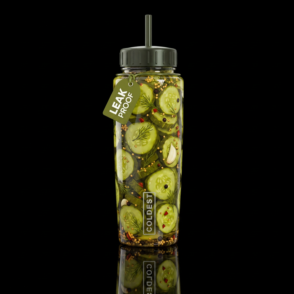 Marry Me Pickles water bottle design