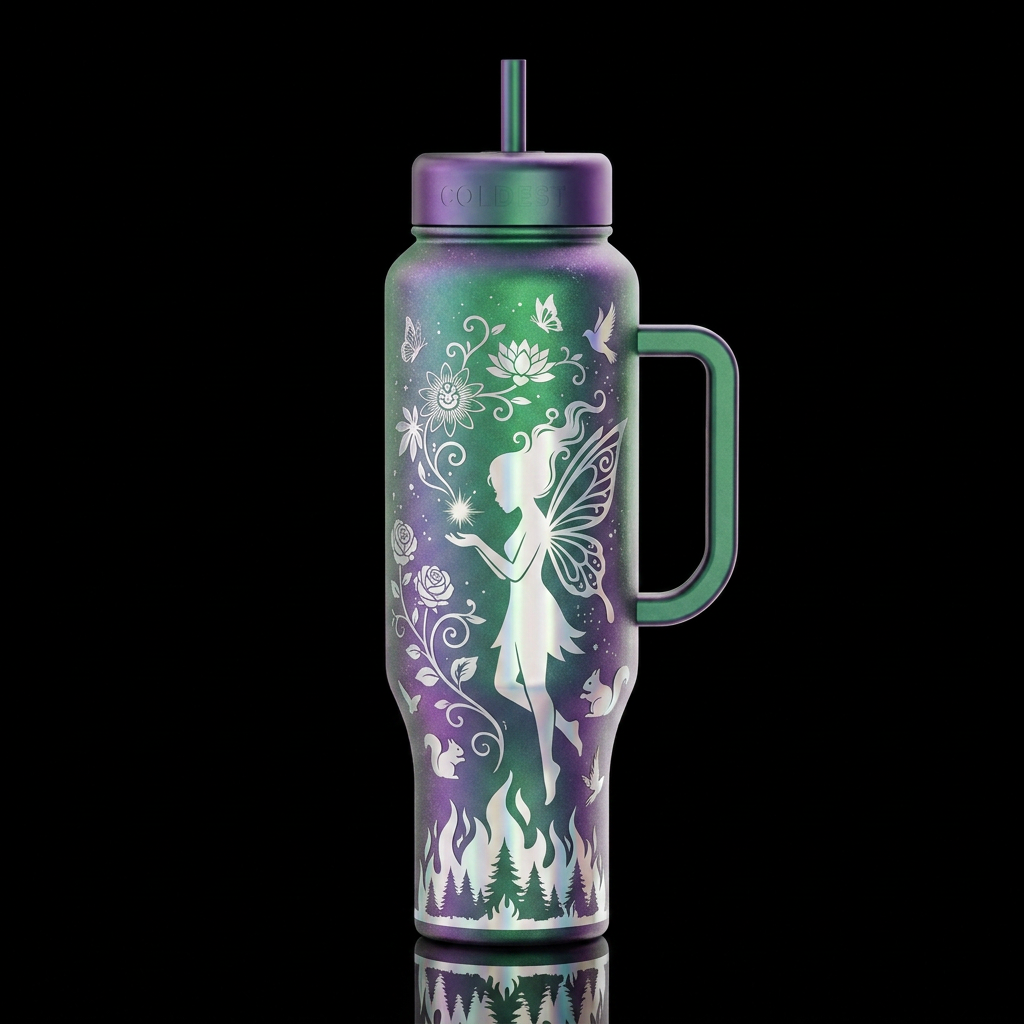 Forest Healing water bottle design