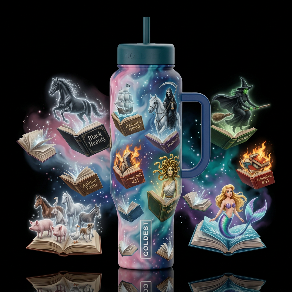 Stories Come To Life water bottle design