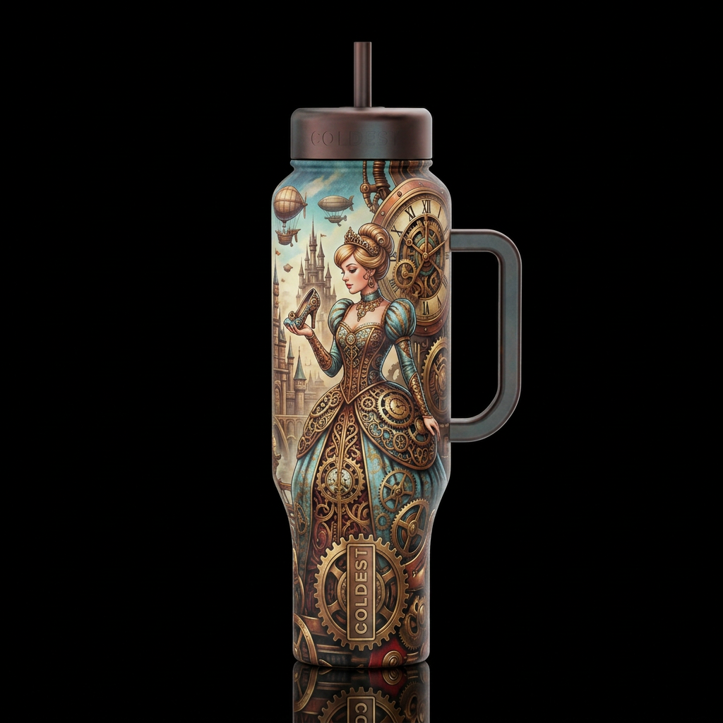 Cinderella water bottle design