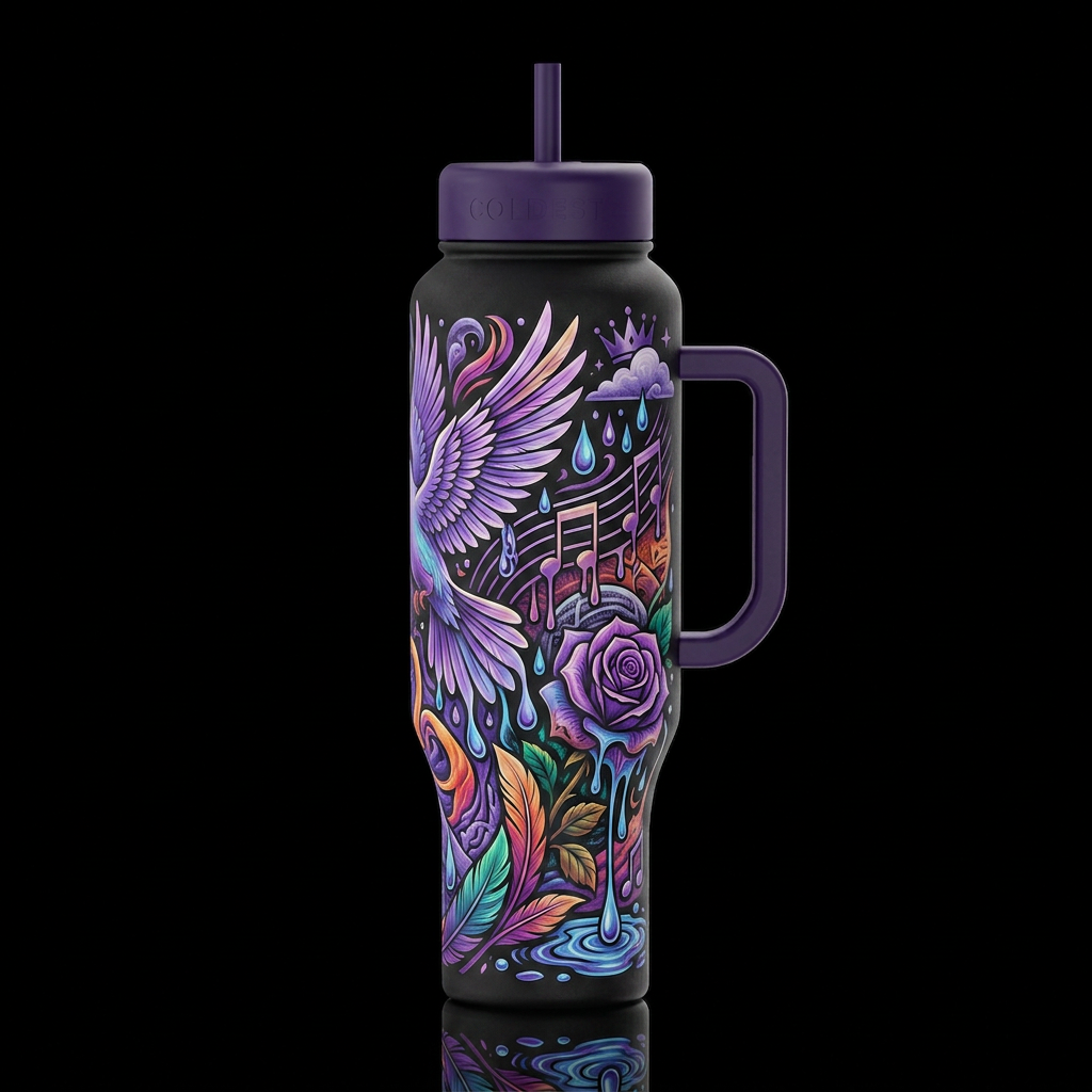 When Doves Cry water bottle design