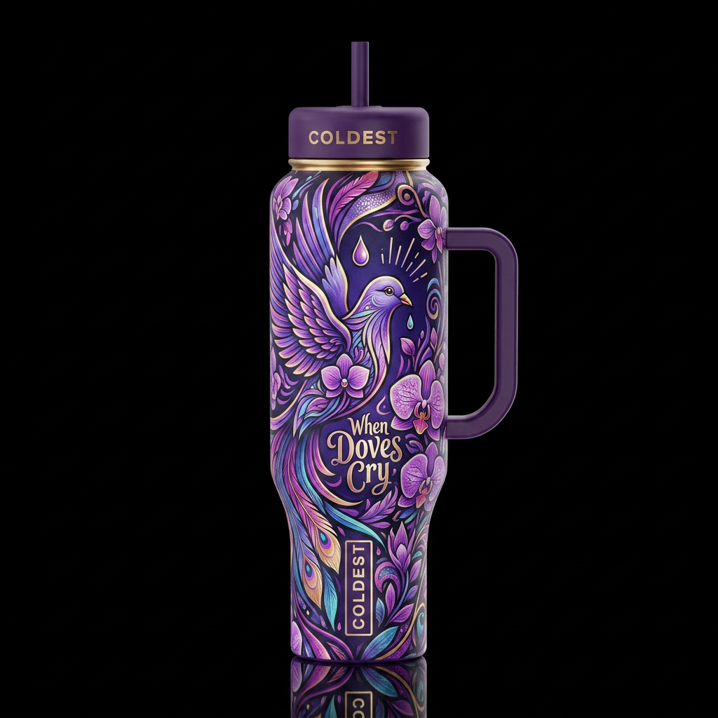 When Doves Cry water bottle design