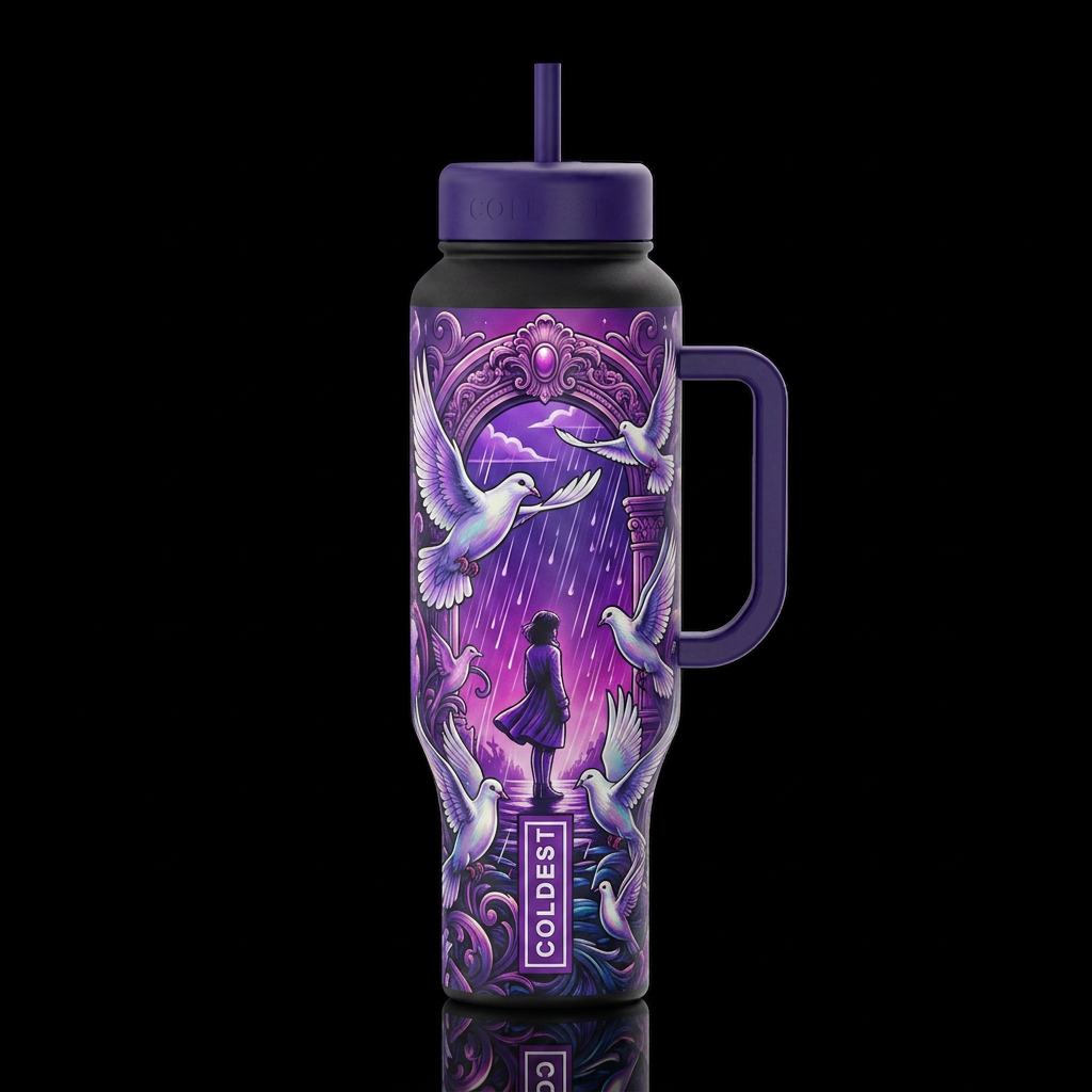 Purple Rain water bottle design