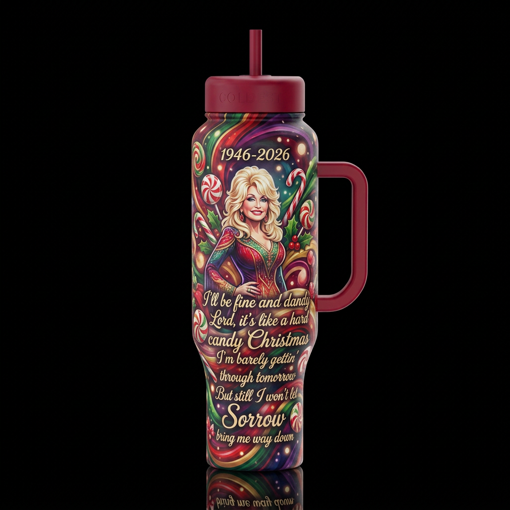 Hard Candy Christmas water bottle design