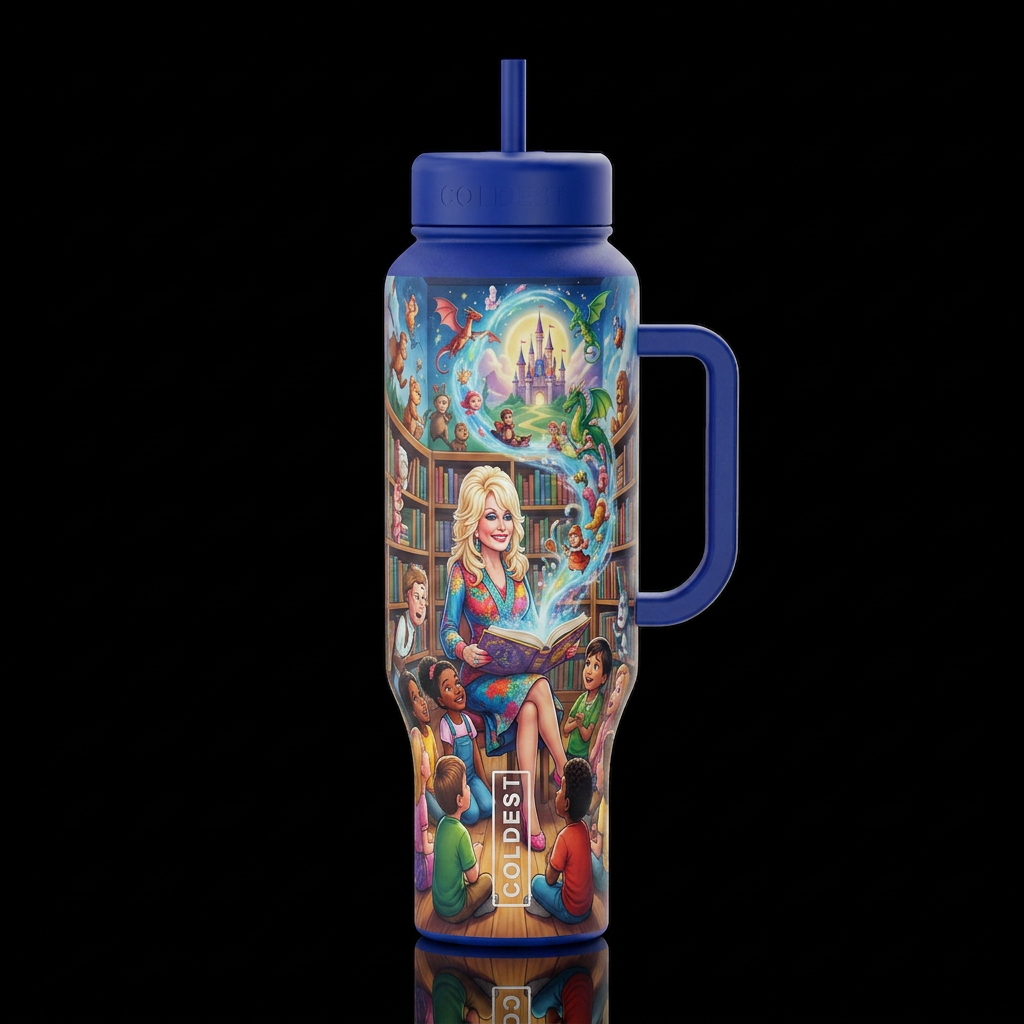 Imagination Library water bottle design