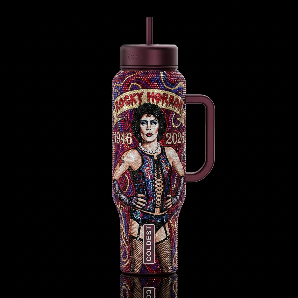 Tim Curry water bottle design