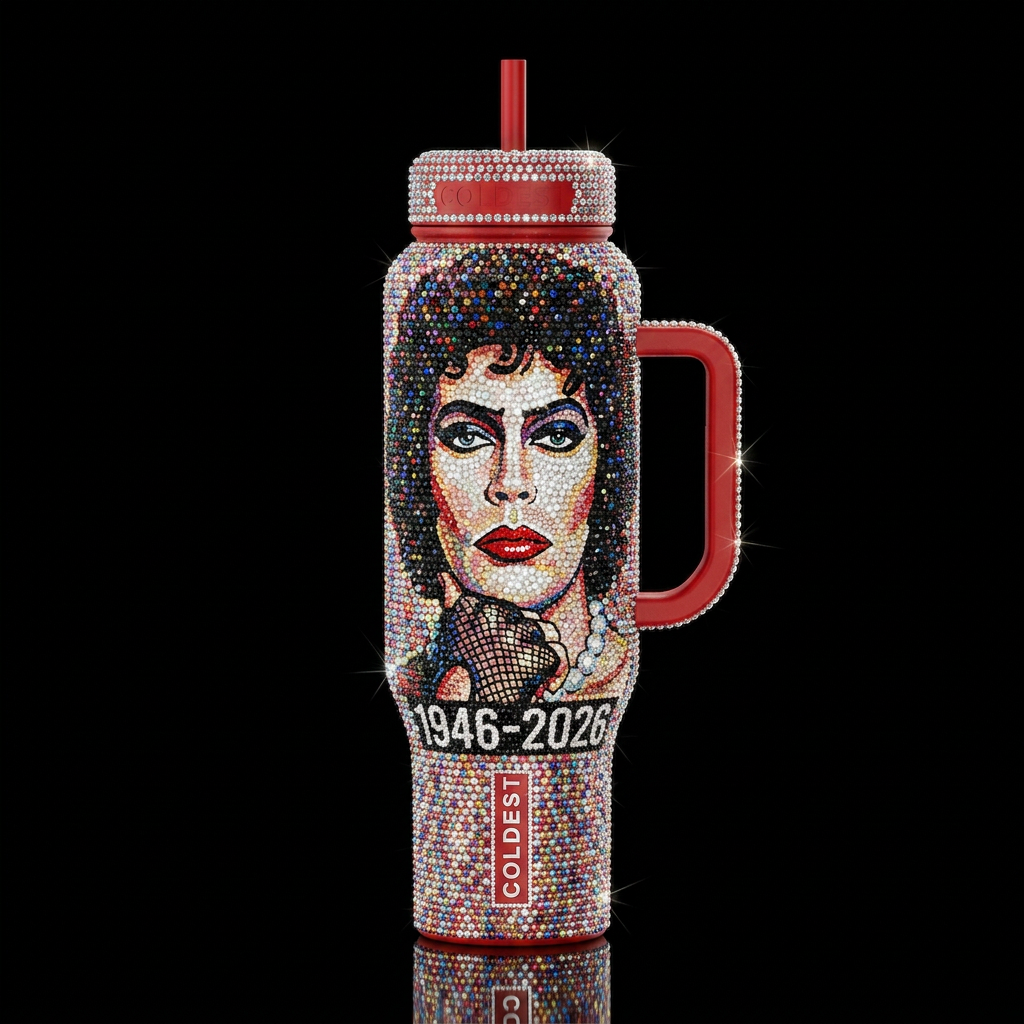 Tim Curry water bottle design