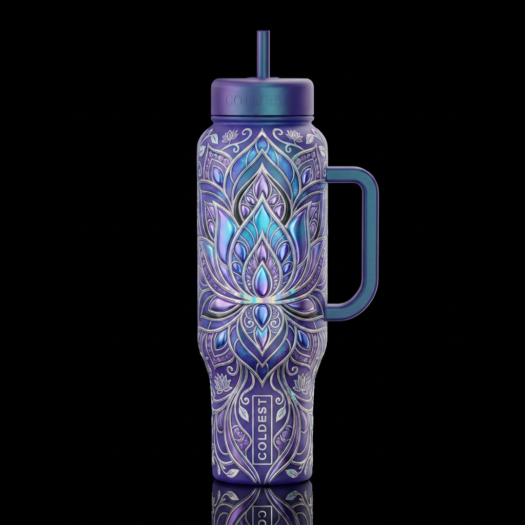 Moonlight Lotus water bottle design