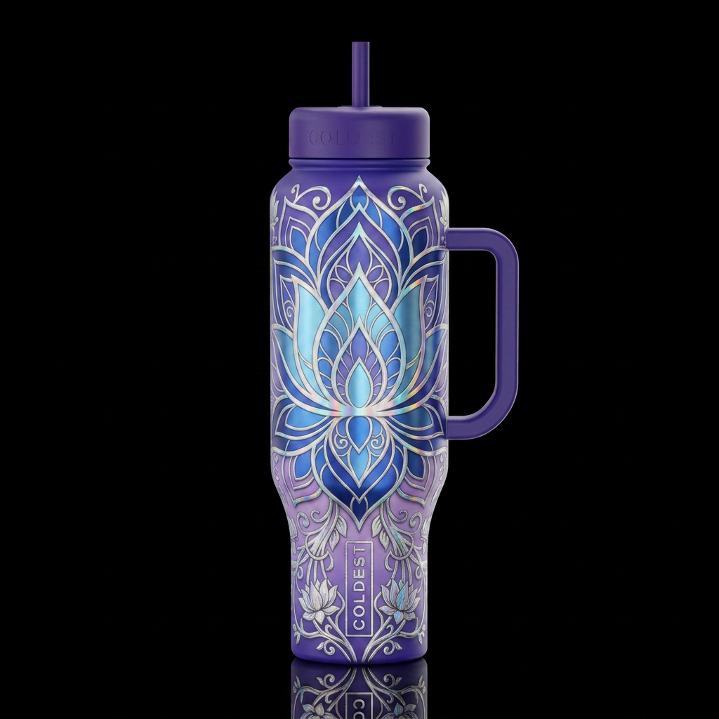 Moonlight Lotus water bottle design