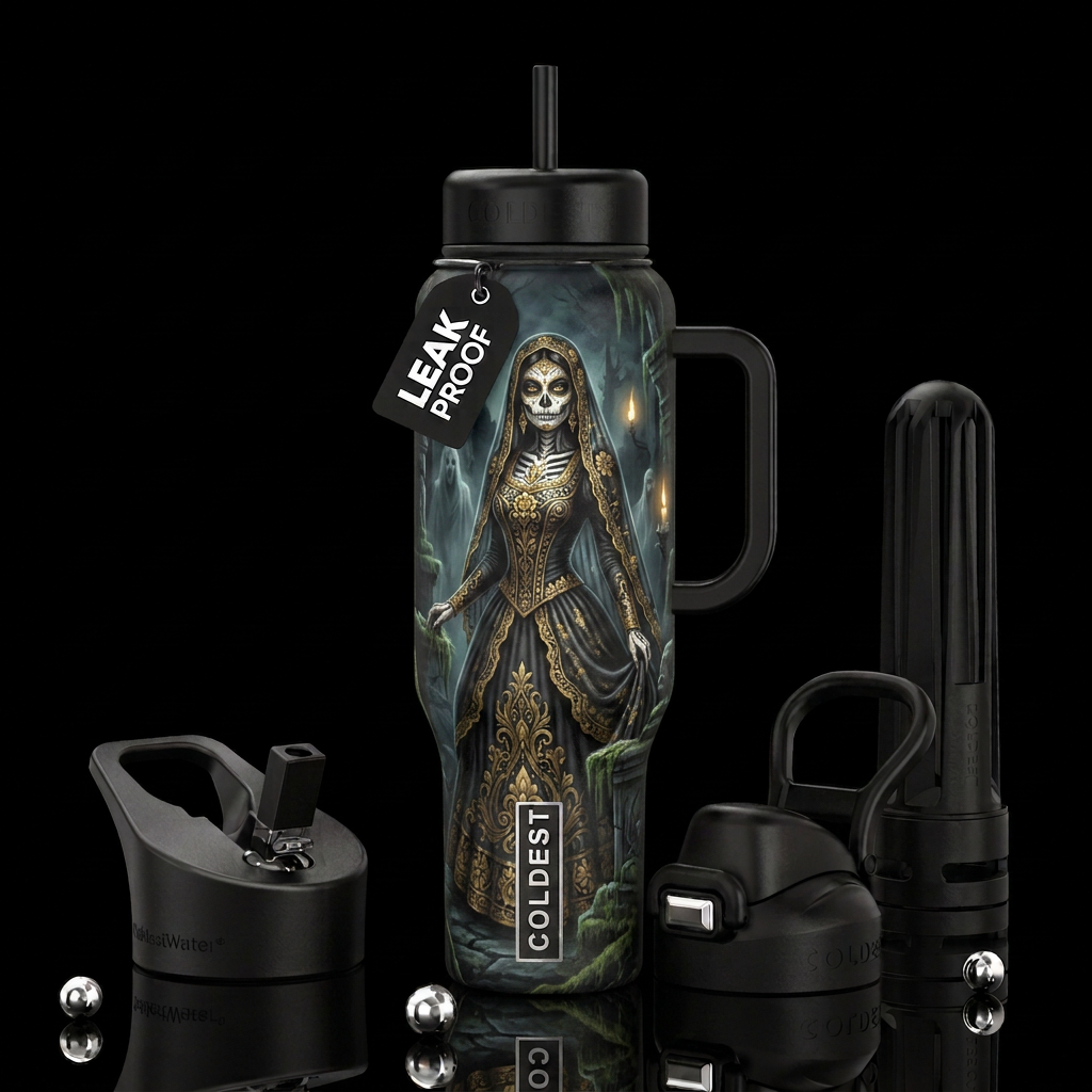 Día de los Muertos water bottle design