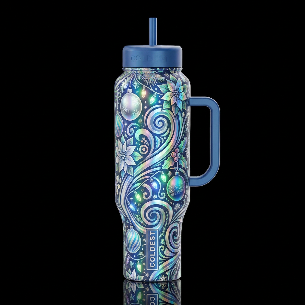Christmas dreams water bottle design