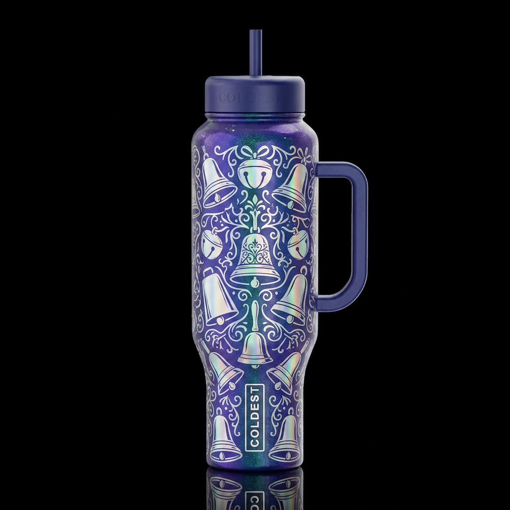 Silver Bells water bottle design