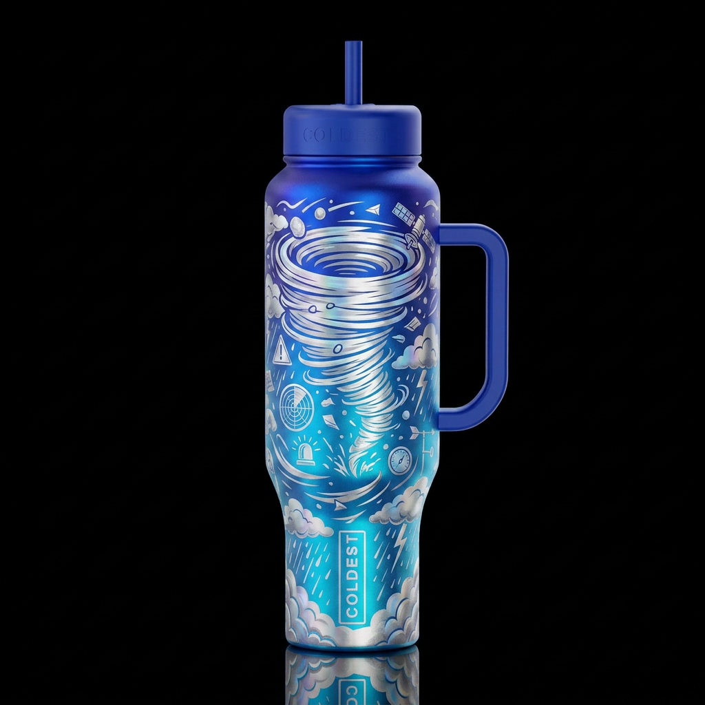 Stormy Weather water bottle design