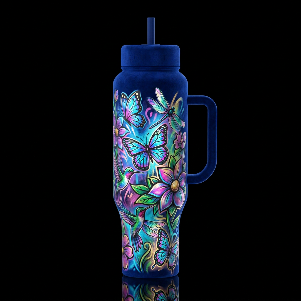 Vibrancy water bottle design