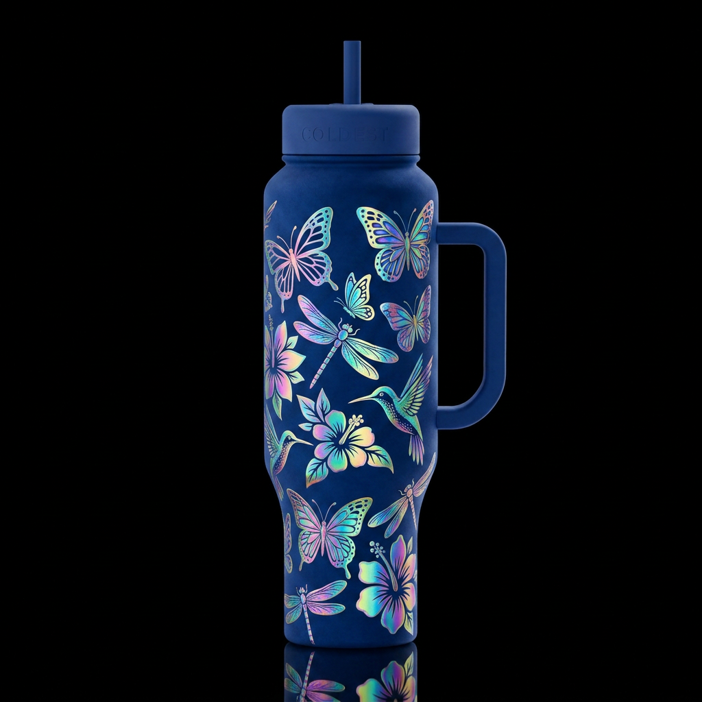 Moonlight Flight water bottle design