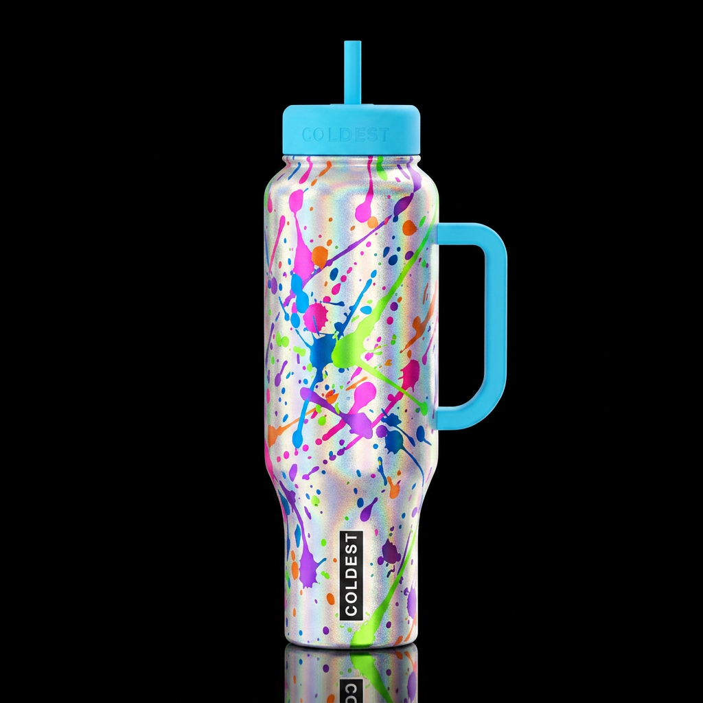 Let's Paint water bottle design