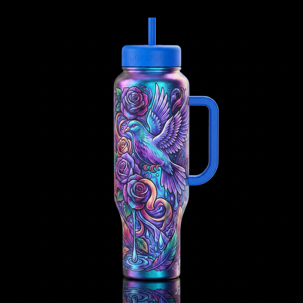 When Doves Cry water bottle design