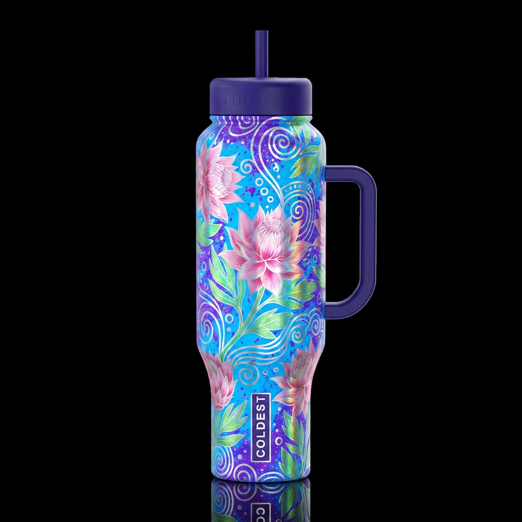 Blushing Bride water bottle design
