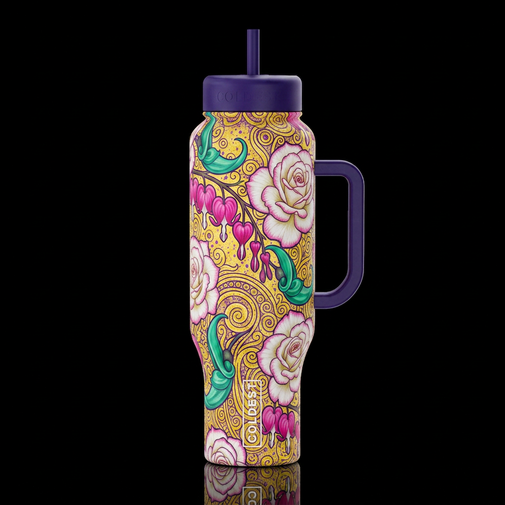Bleeding Heart water bottle design
