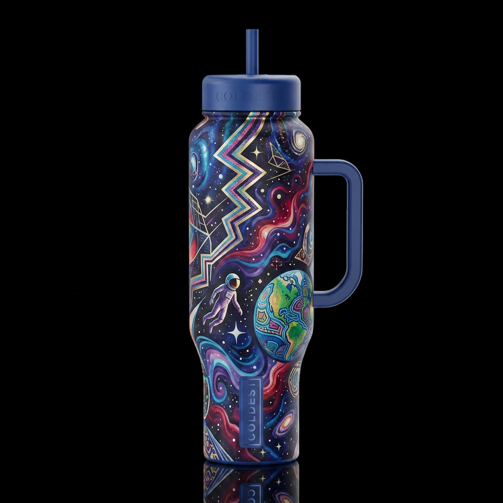 Space Oddity water bottle design