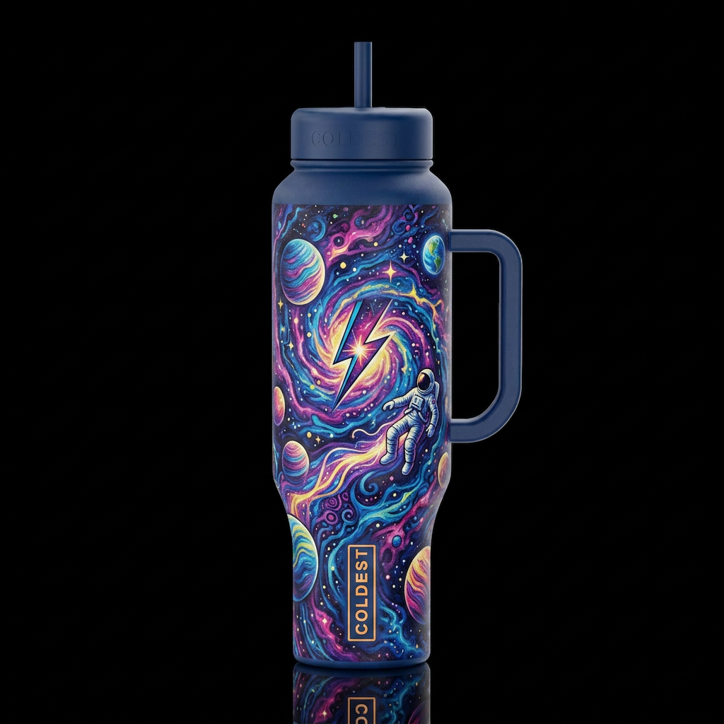Space Oddity water bottle design