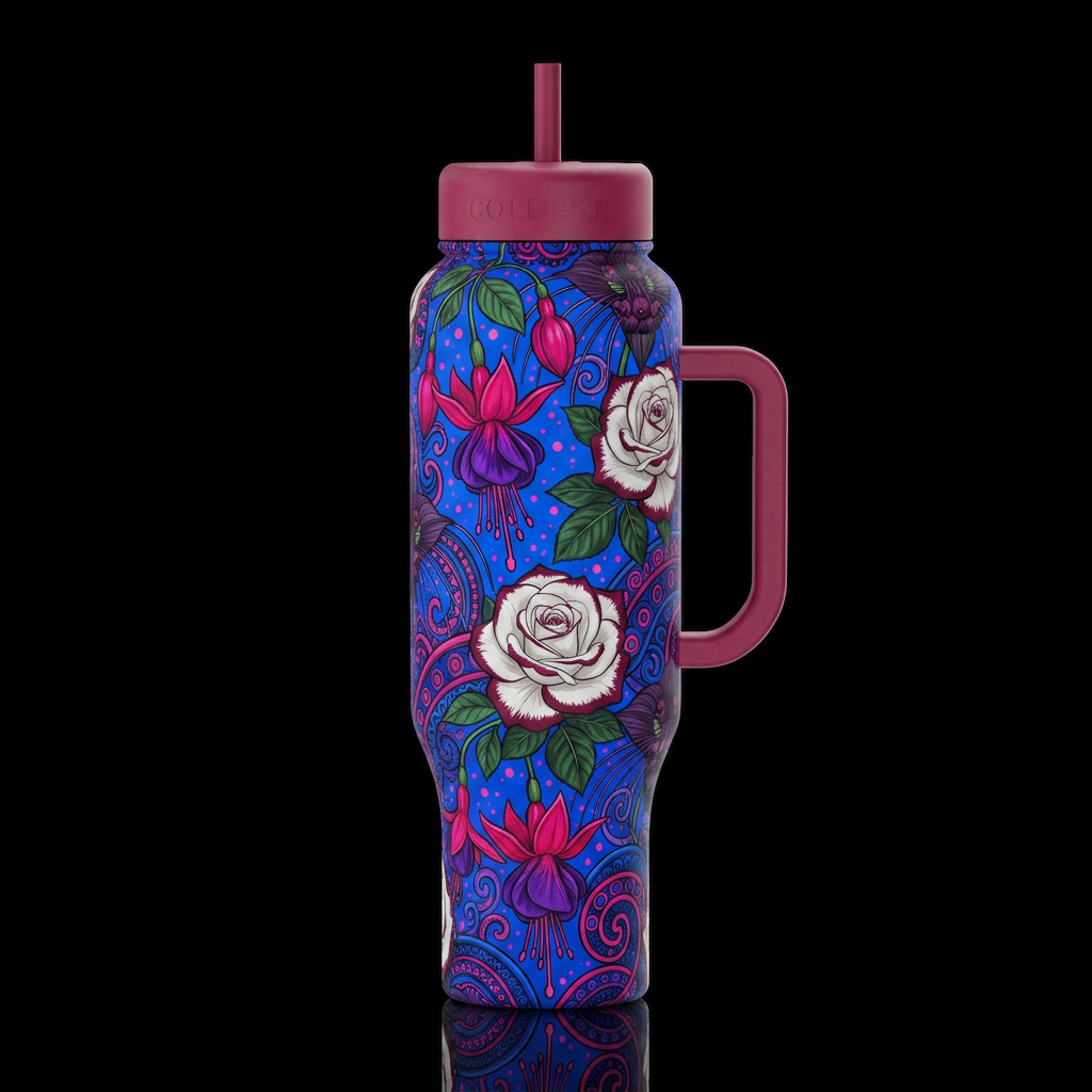 Blooms water bottle design