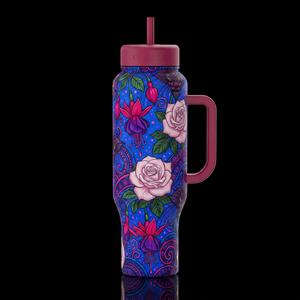 Blooms water bottle design
