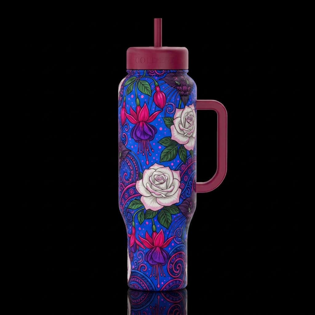 Blooms water bottle design