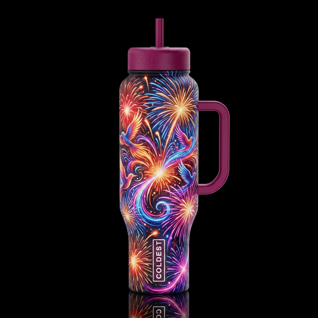 Be Bright and Take Flight water bottle design