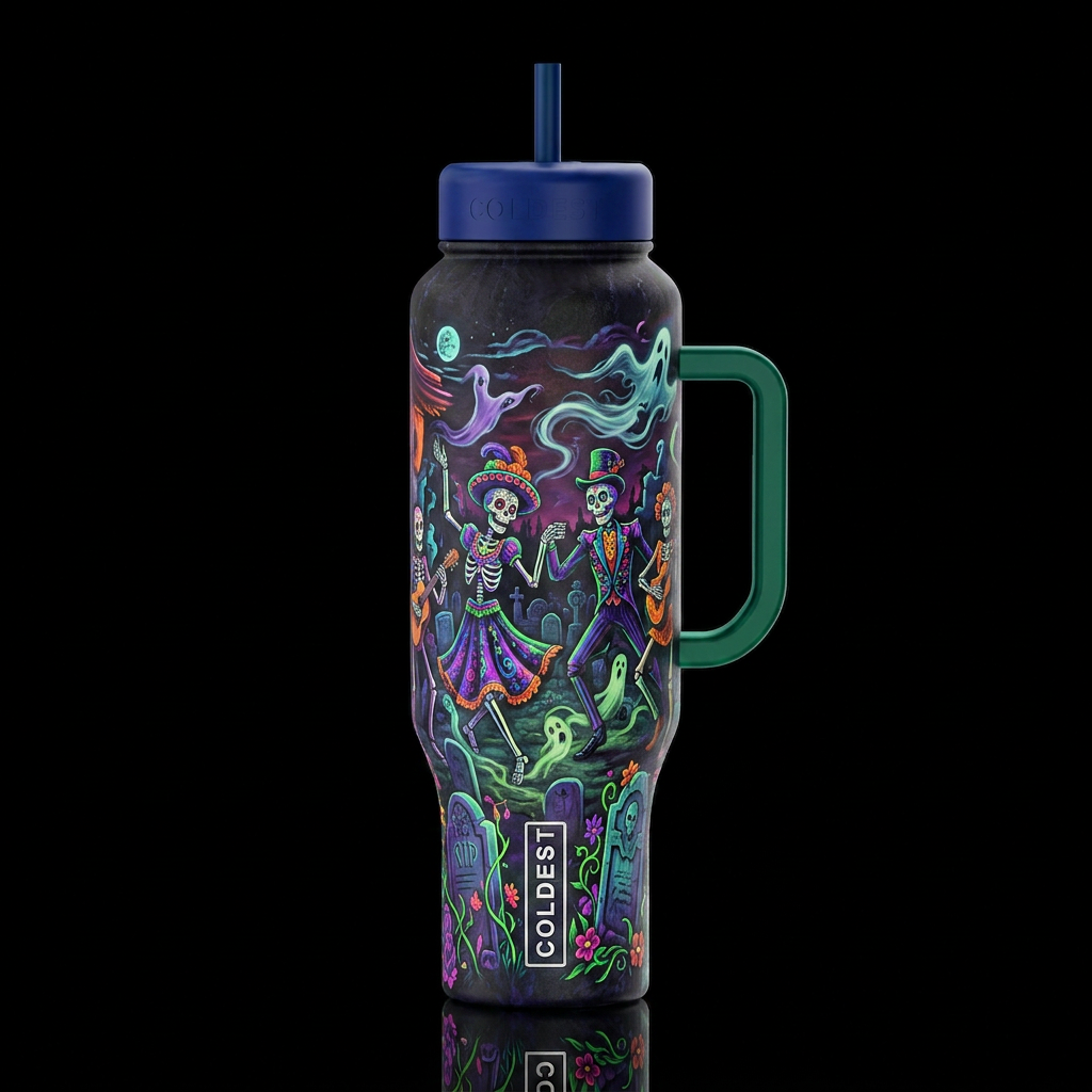 Dead Party water bottle design