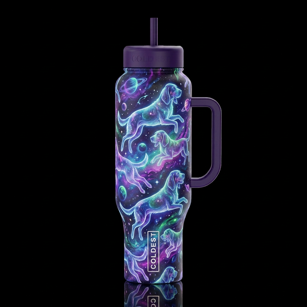 Space Hounds water bottle design