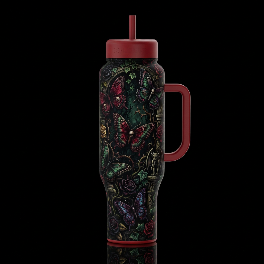 Dark Garden water bottle design