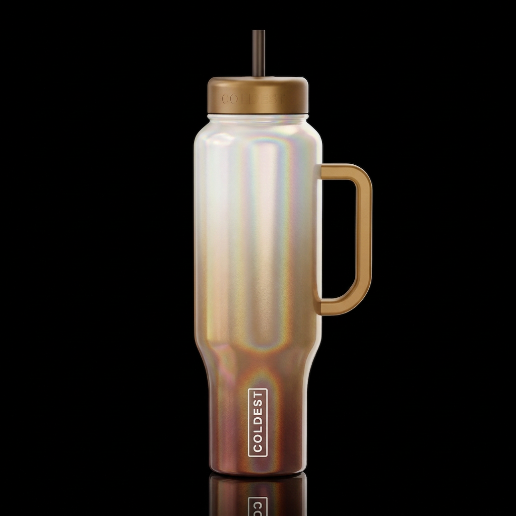 Rootbeer Float water bottle design