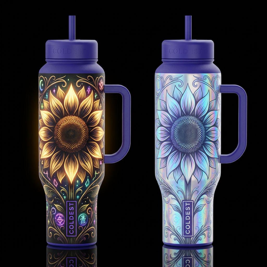 Sunflower water bottle design
