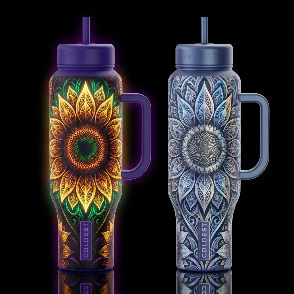 Sunflower water bottle design