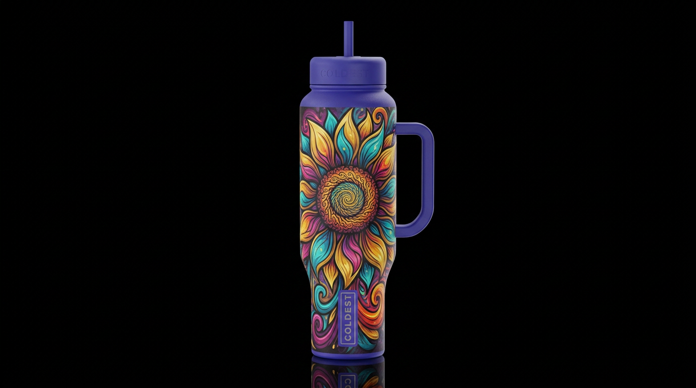 Sunflower water bottle design