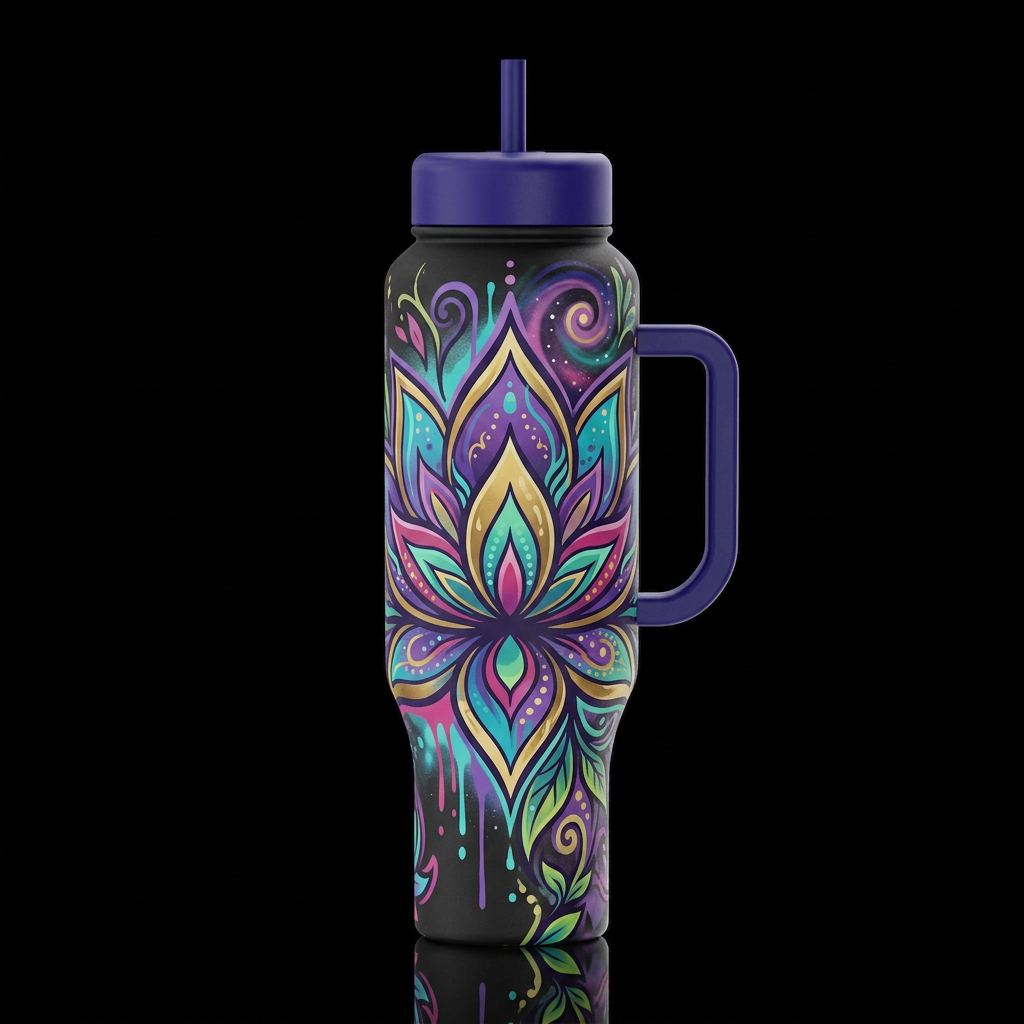 Lotus Flower water bottle design