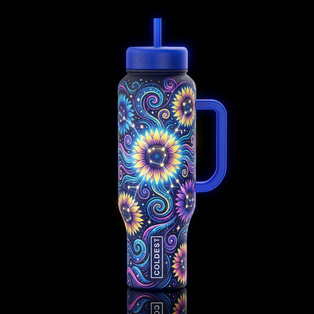 Sunflowers water bottle design