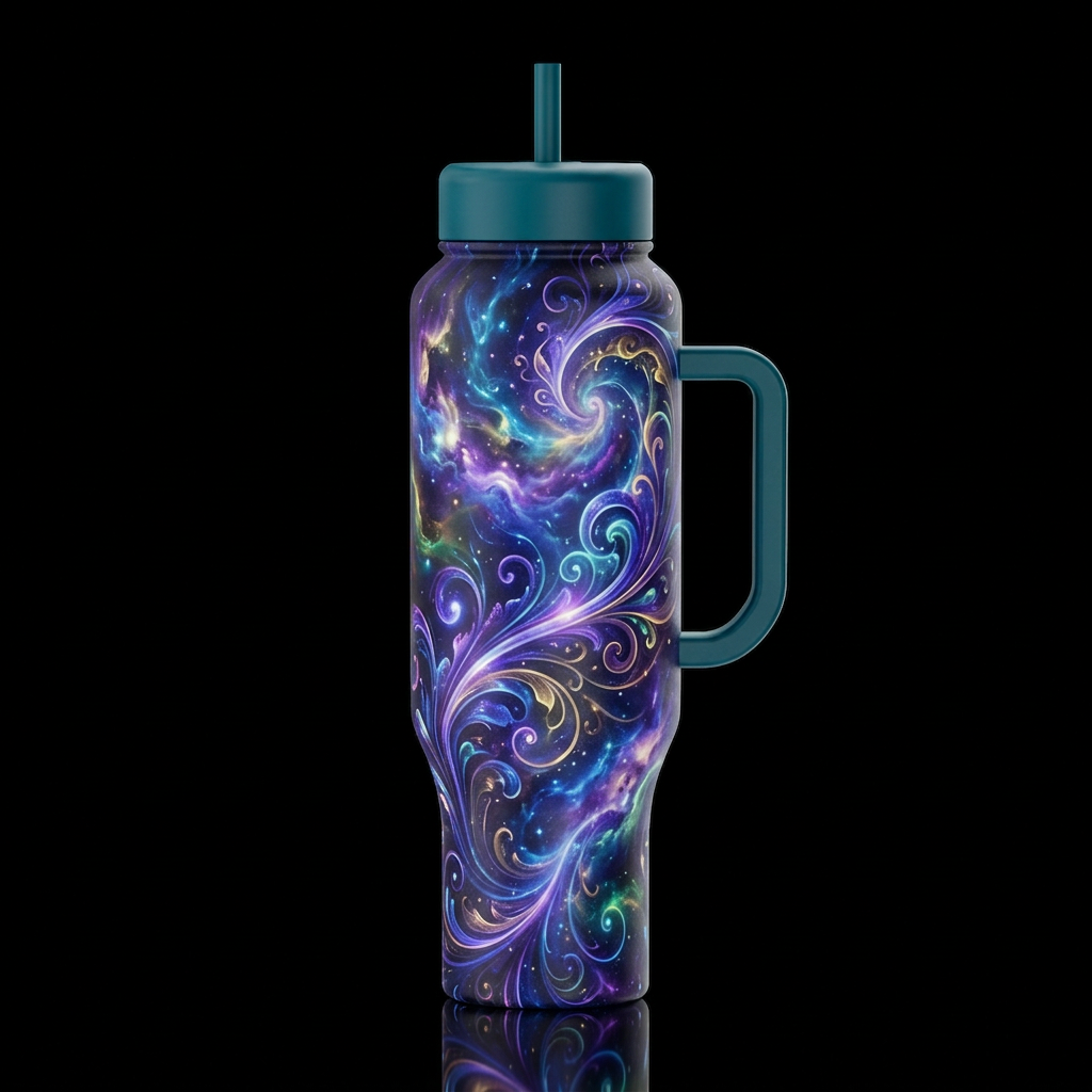 Hypnotic water bottle design