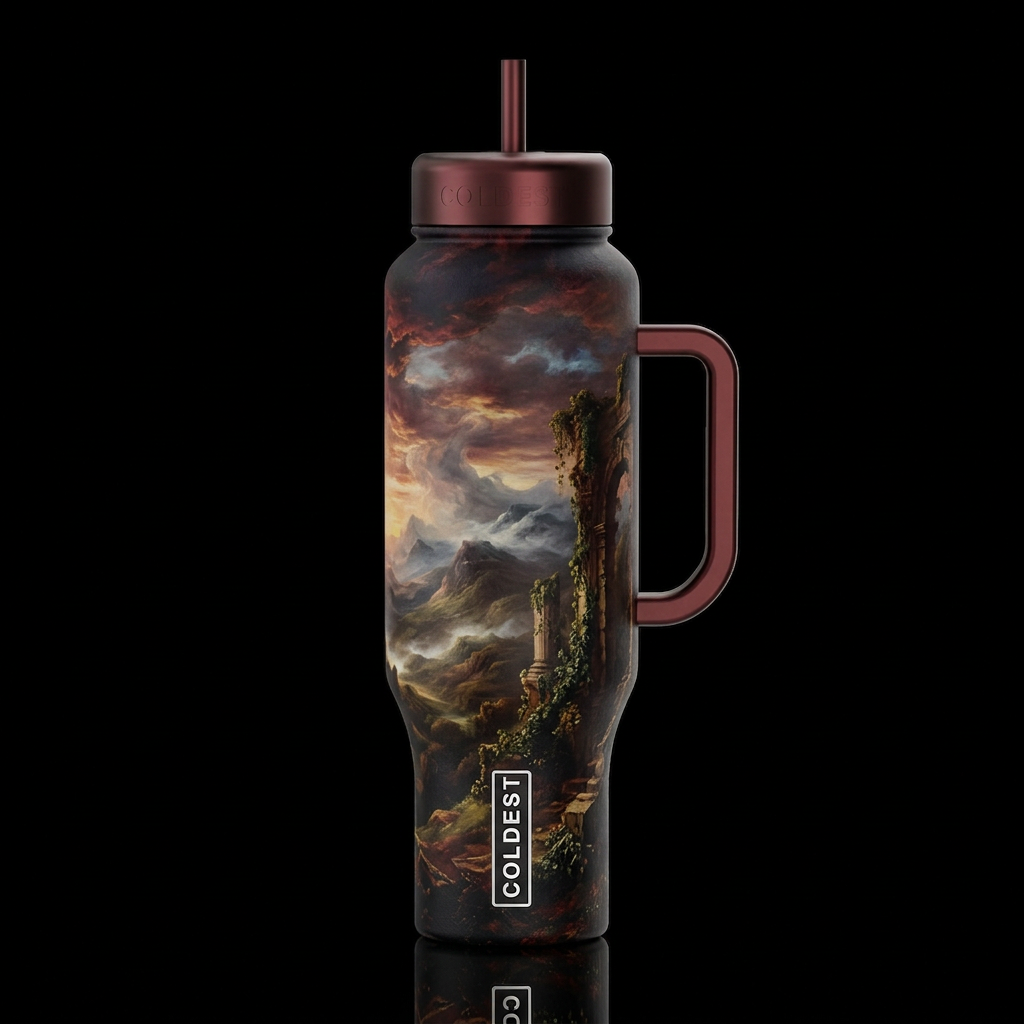 Ruins water bottle design