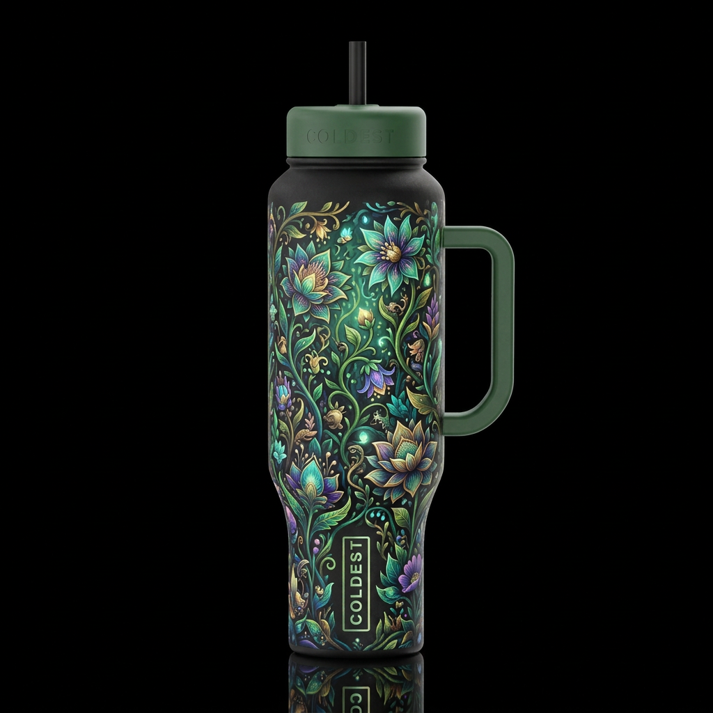 Secret Garden water bottle design