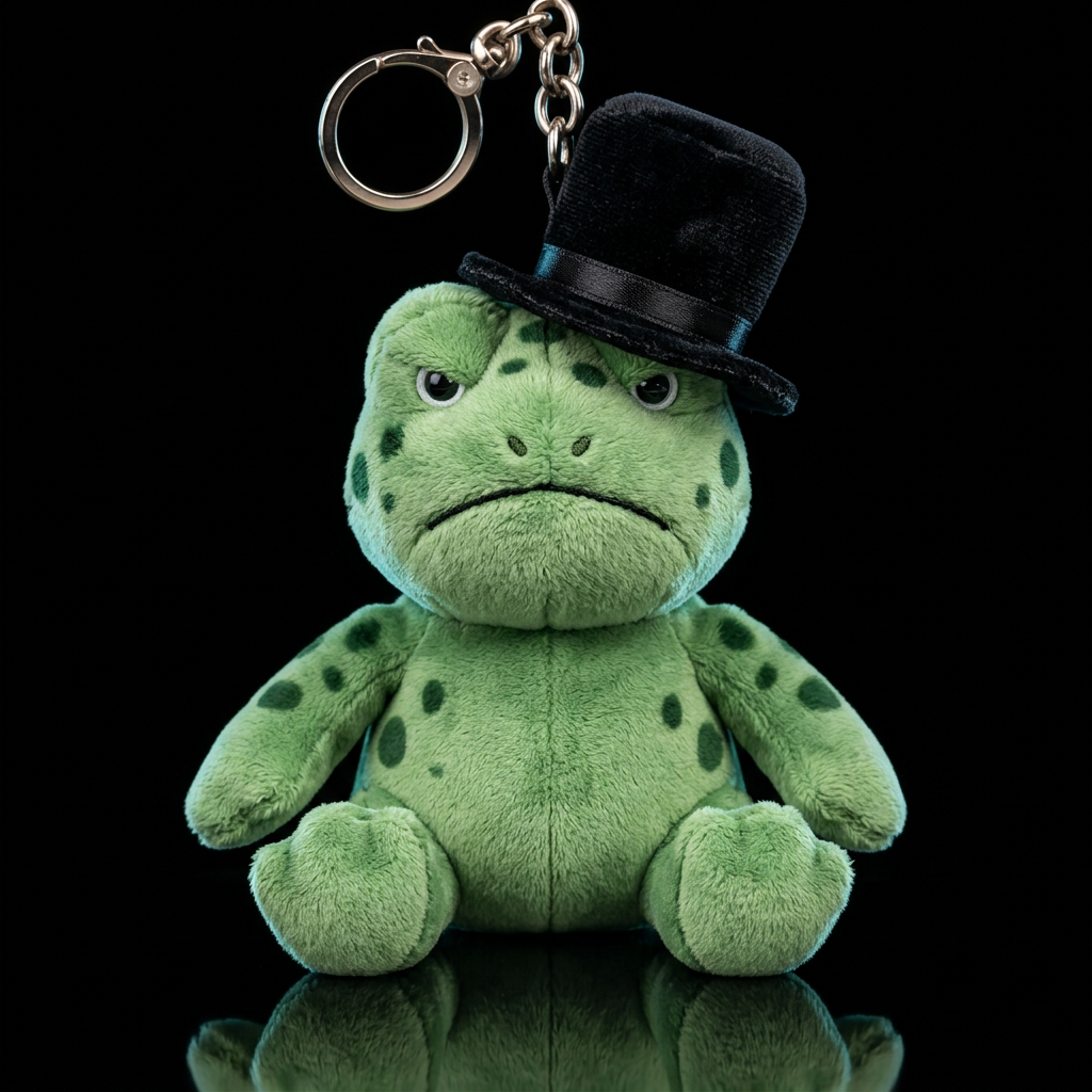Grumpy frog water bottle design