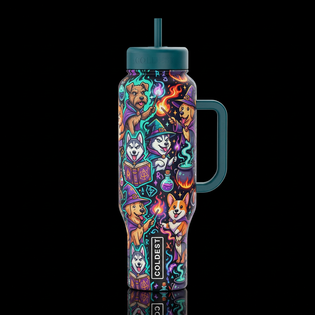 Magical Pets water bottle design